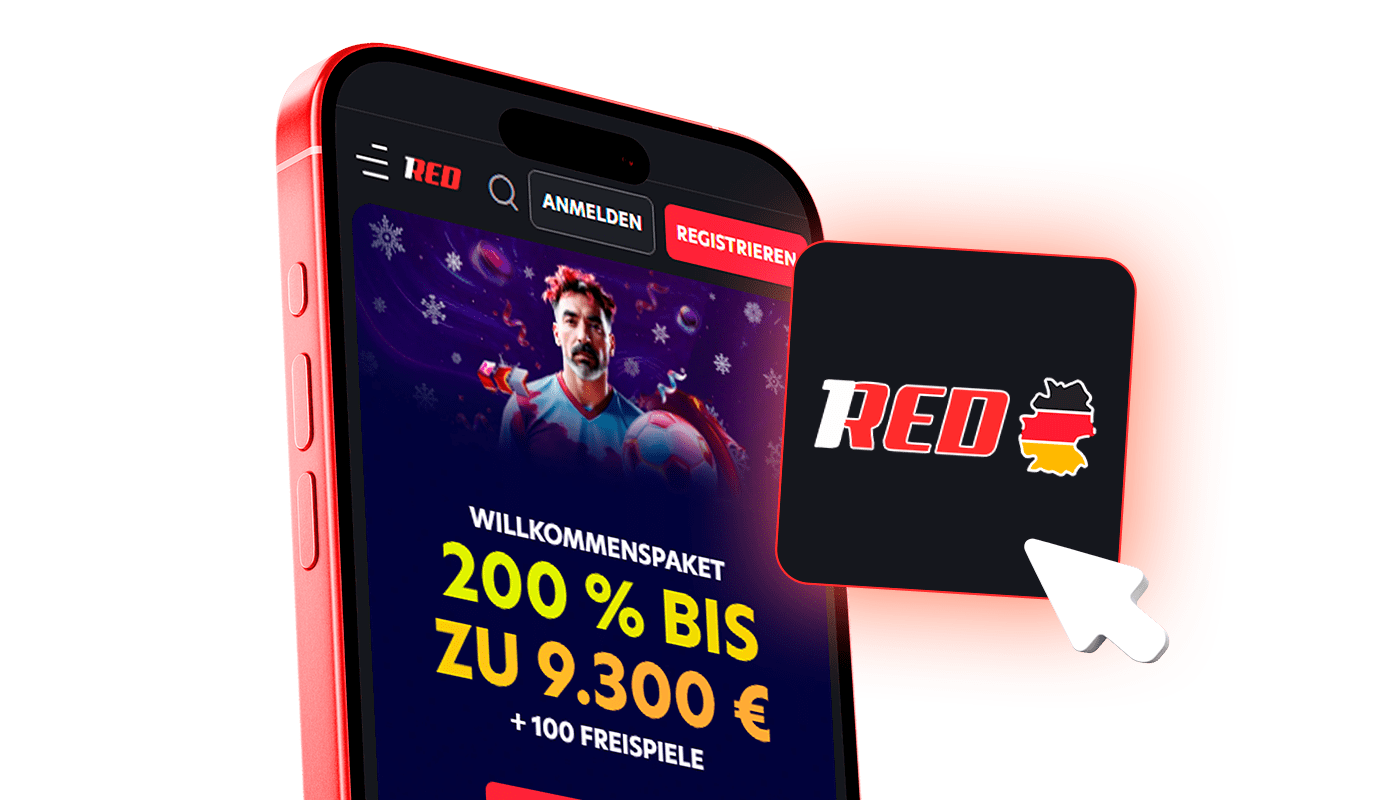 Nutzen Sie die App „1red“ für Deutschland auf Android und iOS